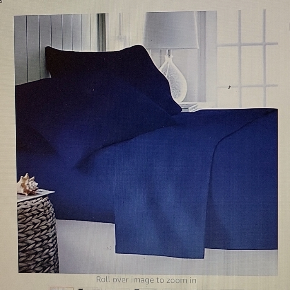 TEXAS LINEN CO 600 Thread Count 100% Cotton 4 pc sheet set KING 18" deep…New